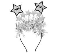 Homoyoyo Bandeau de Bonne Année, Bandeau Étoile 2026, Couronne de Remise de Diplôme, Joyeux Noël, tête de Nouvel An, Coiffe de Fête de Noël, Argent