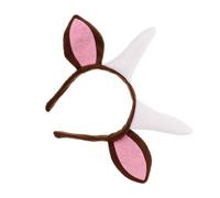 Homoyoyo Bandeau de Chèvre en Tissu Pelucheux Cornes D'antilope, Design Polyvalent et Confortable pour Garçon et Filles, pour Costumes D'halloween et Occasions Diverses