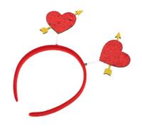 Homoyoyo Bandeau Forme Cœur à Paillettes Accessoire Saint Valentin Romantique Tête Cupidon Confortable et Stable pour Fêtes Mariages et Costumes