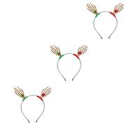 Homoyoyo Bandeau Halloween Squelette Avec Yeux Lumineux - Accessoire Effrayant Pour Cosplay Et Fêtes - Confortable Et Ajustable Pour Adultes Idéal Pour Célébrations Thématiques