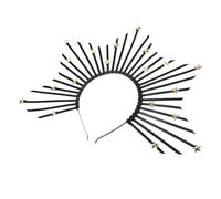 Homoyoyo Bandeau Halo Noir pour Filles, Accessoire Coiffure de Fête, Taille Unique, Design Plastique Confortable, Coiffe Auréole, Usage Banquet et Photos