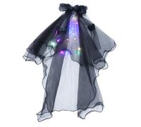 Homoyoyo Bandeau Noeud Noir Gothique Voile Pour Cheveux Accessoire Halloween Décoration De Fête Coiffe Pour Femme Et Fille (2# Noeud En Dentelle Volant)