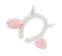 Homoyoyo Bandeau petit croissant Bandeau oreilles agneau Oreilles d'agneau mignonnes Accessoire déguisement agneau bandeau oreilles d'agneau costume d'agneau enfants en tissu blanche