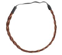 Homoyoyo Bandeau Tressé Élastique Synthétique Ajustable Accessoire Cheveux Naturel Marron Postiche Tresse Extensible Élégant
