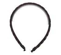 Homoyoyo Bandeau Tressé Postiche Naturel Noir Accessoire Cheveux Femme et Fille Large Bande Antidérapante Style Coréen Tête Coiffure Élégant avec Fine Tresse Bandeau Mode pour Maintien