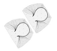 Homoyoyo Bandeau Voile Cage à Oiseaux en Maille Noire avec Strass Incrustés, Accessoire pour Cheveux Léger et Élégant, Lot de 2 Pièces, pour Mariages, Enterrements de Vie de Jeune