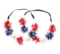 Homoyoyo Bandeaux Élastiques Accessoires Cheveux Patriotiques à Fleurs Lot de 2 Confortables et Taille Unique pour Fête 4 Juillet pour Independence Day