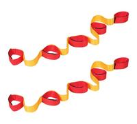 Homoyoyo Bandes de Course pour Jambes X2, Polyester Résistant à L’Usure, Couleurs Vives Jaune et Rouge, Accessoires de Jeu D’équipe pour Activités Sportives en Plein Air et Cohésion, Jeu