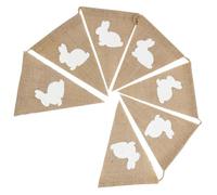 Homoyoyo Bannière de Pâques en Jute Fanions Lapin Guirlande Suspendue Décorative pour Fête Décoration Maison et Garden-Party Bannière Joyeuses Pâques pour Anniversaire et Célébrations