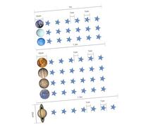 Homoyoyo Bannière en Papier Thème Planètes Système Solaire Guirlande Décorative 8 Pièces Scintillante Fournitures Fête Anniversaire Soirée Fond de Scène Cosmos Étoiles