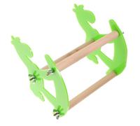 Homoyoyo Bascule en Bois pour Perruches - Vert pour Calopsittes Et Autres Oiseaux - De Morsure pour Animaux De Compagnie 1 Pièce