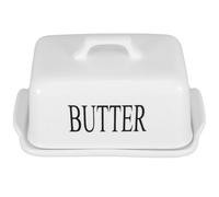 Homoyoyo Beurrier en Céramique avec Couvercle Hermétique - Plat à Beurre Européen Grand Format - Boîte de Rangement pour Beurre et Fromage - Usage Maison et Restaurant - Beurrier Français
