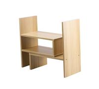 Homoyoyo Bibliothèque Télescopique Robuste Pour Garçons Et Filles Étagère Simple Rangement De Bureau Compact Organisateur De Bureau En Bois Noyer Clair
