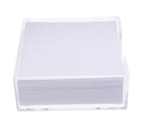 Homoyoyo Bloc-notes Cube Transparent Non Adhésives Papier Mémo pour Bureau et Maison Boîte Pratique avec Mécanisme Coulissant pour Prise Rapide et Organisation Facile