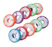 Homoyoyo Bobine de Pêche en Silicone 10 Pièces Support de Ligne Polyvalent pour Eau Douce et Salée Accessoire Léger et Robuste pour Enroulement de Fil de Pêche Pratique Couleur Aléatoire