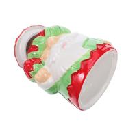 Homoyoyo Bocal Céramique Hermétique pour Biscuits et Bonbons de Noël avec Couvercle Rangement Polyvalent pour Cuisine Friandises pour Animaux Pot à Biscuits Bonhomme de Résistant Aux Taches