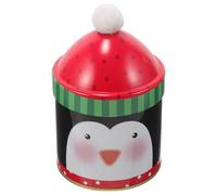 Homoyoyo Boîte à Bonbons de Noël en Métal avec Couvercle Récipient Décoratif pour Stockage des Collations Boîtes de Bonbons Festives pour Garçon et Filles Présent Original et Pratique