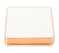 Homoyoyo Boîte à Fond de Teint Vide avec Éponge Puff Conteneur Cosmétique Durable pour Crème de Maquillage R Blanc Rose Doré