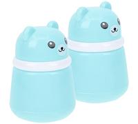 Homoyoyo Boîte à Houppette pour Bébé 2Pcs Contenant Portable Anti-Perte Étui en Plastique Étanche pour Garçon et Filles et Adultes Pratique pour Voyage et Bain
