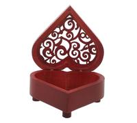 Homoyoyo Boîte à Musique Bois Forme Cœur Creuse Vintage DIY avec Mécanisme à Remonter Personnalisable Design Romantique