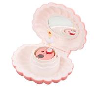 Homoyoyo Boîte à Musique Rotative de Coquillage avec Danseuse de Ballet Décoration Intérieure Délicate Couleur Rose Clair Présent Original pour Bureau et Maison Présentoir Décoratif