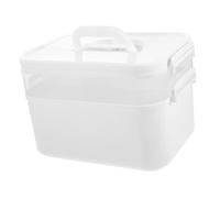 Homoyoyo Boîte à Outils de Manucure Professionnelle Moyenne Capacité Blanche Poignée pour Nail Art Usage Personnel et Salon de Beauté Rangement Vernis et Accessoires