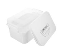 Homoyoyo Boîte à Outils Pour Manucure, Boîte De Rangement Multi-couches, Blanche, Portable Poignée, Pour Vernis à Ongles Et Accessoires De Nail Art à Domicile Et Salon