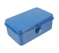 Homoyoyo Boîte à Outils Vintage Robuste Mallette de Rangement Portable pour Outils de Réparation Domestique et Automobile Organiseur Pratique pour Coffre de Voiture Design Rétro Bleu