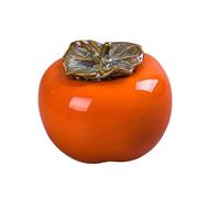 Homoyoyo Boîte à Thé en Céramique Kaki Petite Taille Pot Scellé Résistant Haute Température Récipient Décoratif pour Mariage Organisateur de Thé et Décoration D’Intérieur Présent