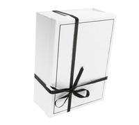 Homoyoyo Boîte Cadeau Pliable Carton Blanc Avec Couvercle Pour De Fête Anniversaire Et Boîtes De Pendaison De Crémaillère