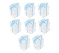 Homoyoyo Boîte Cadeau Transparente PVC avec Ruban et Support Coffret Rigide pour Pâtisseries et pour Mariage et Couleur