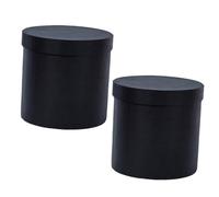 Homoyoyo Boîte De 2 Pièces Boîte à Bouquets Épouser Invité Boîtes Pour Mariage Fleur Petit Décoration Rose Faux Fille Boîtes Rondes Ancien Luxe Jour Valentin Noir Papier Carton