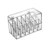 Homoyoyo Boîte de Rangement Cosmétique Transparente à Compartiments avec Couvercle Poussière Organisateur Portable pour Rouges à Bijoux et Petits Accessoires Mallette Pratique pour