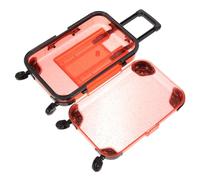 Homoyoyo Boîte De Rangement Faux Cils Rigide Forme De Valise Rouge Organisateur Portable Pour Extensions De Cils Et Petits Accessoires De Voyage