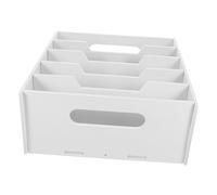 Homoyoyo Boîte de Rangement Monnaie à Compartiments Multiples Insert Caisse pour Billets et Support Calculatrice et Téléphone Organisateur Pratique pour Commerces et Bureaux Blanc