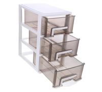 Homoyoyo Boîte de Rangement Plastique Transparent à Cabinet de Stockage Multifonctionnel Couches pour Bureau et Blanc et Transparent Noir