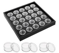 Homoyoyo Boîte de Rangement pour Bijoux et Strass d'Ongles, 25 Compartiments Couvercles Transparents, Organiseur pour Accessoires Nail Art, Rangement pour Atelier de Manucure