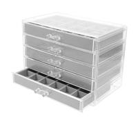 Homoyoyo Boîte De Rangement Pour Collection De Roches Avec Compartiments Amovibles Présentoir Acrylique Transparent Multi-niveaux Pour Exposition Et Organisation Des Minéraux