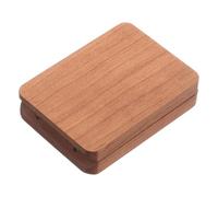 Homoyoyo Boîte de Rangement pour Médailles en Bois Naturel avec Doublure Velours, Couvercle Protecteur, Format 7,6 X 5,1 X 2,5 Cm - Coffret Présentation Sport, Vitrine Porte-Badges Bureau