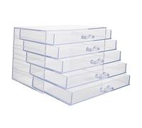 Homoyoyo Boîte de Rangement pour Outils de Manucure Organisateur Tiroir Transparent Boîte Multi Fonctions pour Accessoires et Ornements Dongles Pratique et Compacte pour Bureau et Salon