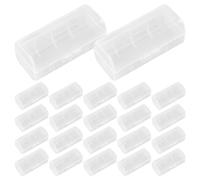 Homoyoyo Boîte de Rangement Transparente pour 30 Piles 26650 Étui en Plastique Compact et Léger Compartiment Sécurisé Anti-Court-Circuit Organiseur Portable pour Voyages et Maison