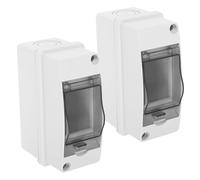 Homoyoyo Boîte Électrique Étanche Ip65 2 Voies Fenêtre Transparente Boîte à Disjoncteurs Extérieure pour Installation Électrique Protection Distribution Robuste pour Camping-Car et Usage