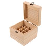 Homoyoyo Boîte en Bois 16 Compartiments Indépendants, Capacité pour Flacons 10ml, Organisation Optimale et Séparation Sécurisée pour Rangement Huiles Essentielles pour Aromathérapie