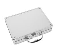 Homoyoyo Boîte Lampe de Poche Casse en Aluminium verrouillable Stockage Artisanat lumière Flash Mallette de Transport en Aluminium Caisse d'outils étui métallique Mini. Alliage Silver