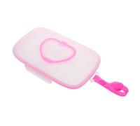 Homoyoyo Boîte Lingettes Portable Forme Cœur Étui Léger et Compact Distributeur Rechargeable pour Voyage et Poussette Accessoire Pratique pour Trousse à Bébé