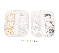 Homoyoyo Boîtes de Breloques Punk pour Ongles à Rivets en Métal Kit de Décoration Nail Art 6 Compartiments Accessoires Décoratifs Gothiques pour Manucure Créative Embellissements