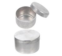 Homoyoyo Boîtes de Pesée Aluminium 2 Pièces 55X35 MM, Conteneurs Ronds pour Prélèvement de Terre, Petits Pots Métalliques pour Pesage en Laboratoire Scientifique