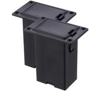 Homoyoyo Boîtier pour Pile 9v Guitare et Basse, Étui Résistant Noir, 2 Pièces, Support Batterie Compact pour Micros Actifs, Accessoires Guitare et Basse, Usage Intérieur et Spectacle