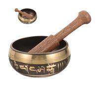 Homoyoyo Bol Chantant Tibétain Décoratif avec Marteau Riche et Résonnant pour Bouddhiste Compact et Durable Accessoire Relaxation pour Yoga et Décoration Spirituelle