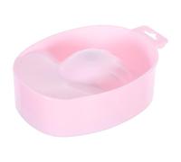 Homoyoyo Bol de Manucure Rectangulaire Rose en Plastique Robuste, Plateau de Trempage pour Ongles et Cuticules, Outil Léger Multifonction pour Soin des Ongles et Préparation Manucure
